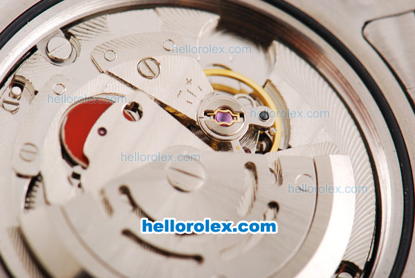 Rolex Datejust II Oyster Perpetual Automatic Movement Silver/Yellow Rolex Logo Dial with Stick/Numeral Marker and SS Strap - Click Image to Close
